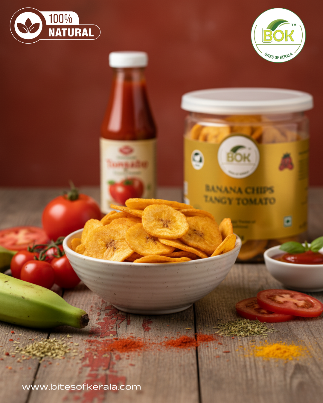 Banana Chips – Tangy Tomato