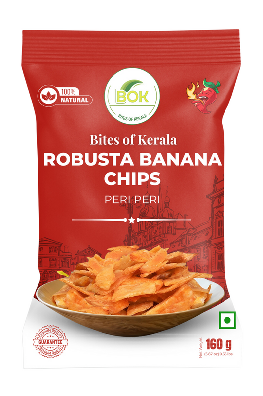 Bites of Kerala - Robusta Banana Chips (Peri Peri)