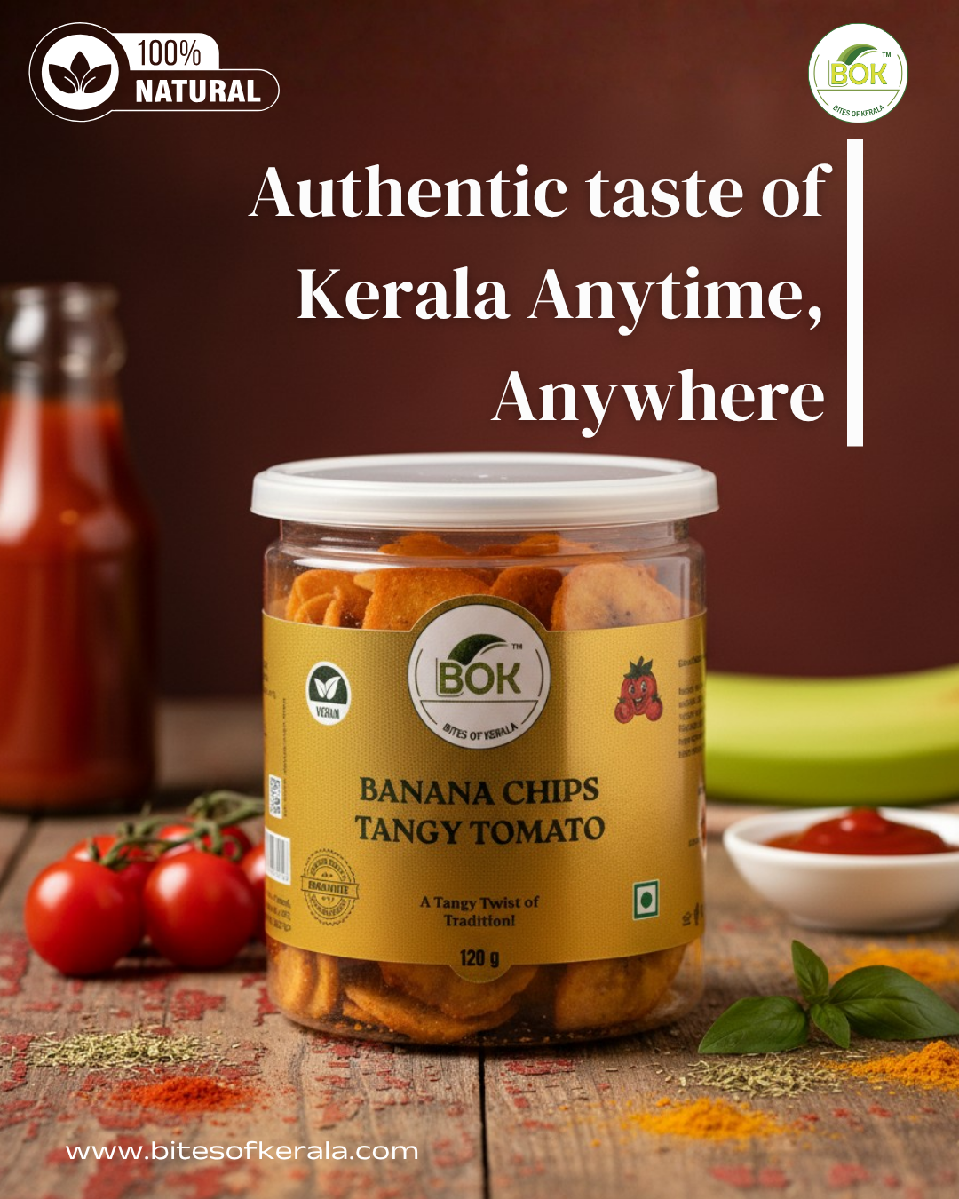 Banana Chips – Tangy Tomato