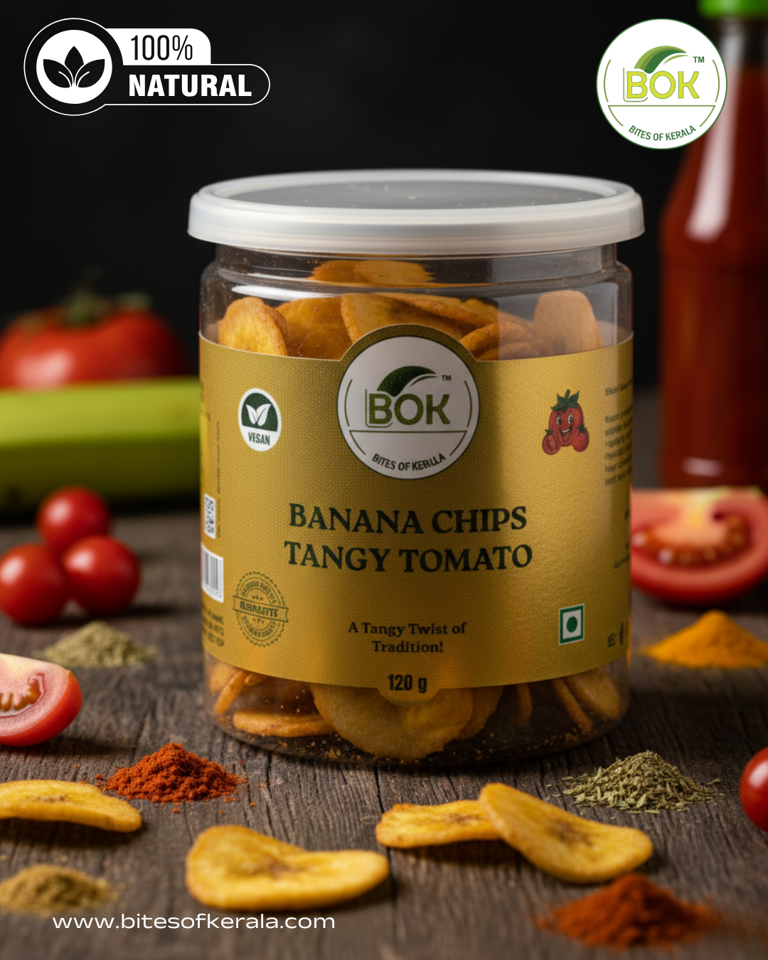 Banana Chips – Tangy Tomato